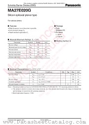 MA27E020G datasheet pdf Panasonic