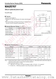 MA2S707 datasheet pdf Panasonic