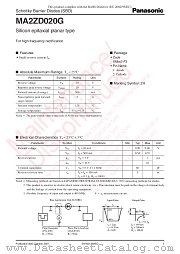 MA2ZD020G datasheet pdf Panasonic