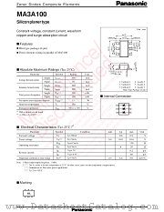 MA3A100 datasheet pdf Panasonic