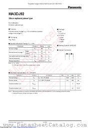 MA3DJ92 datasheet pdf Panasonic