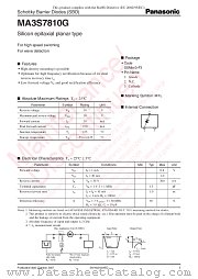 MA3S7810G datasheet pdf Panasonic