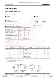 MA4J1130G datasheet pdf Panasonic