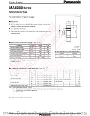 MAZ6033 datasheet pdf Panasonic