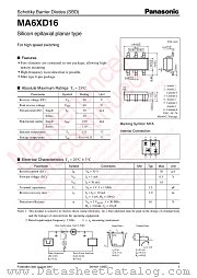 MA6XD16 datasheet pdf Panasonic