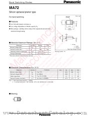 MA2X072 datasheet pdf Panasonic