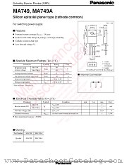 MA3F749 datasheet pdf Panasonic