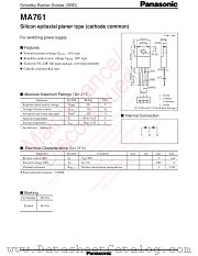 MA3F761 datasheet pdf Panasonic