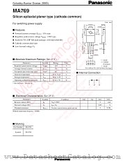 MA3F769 datasheet pdf Panasonic