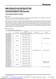 MN103HF35G datasheet pdf Panasonic