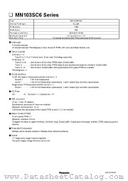 MN103SFC6K datasheet pdf Panasonic