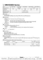 MN103SFE4G datasheet pdf Panasonic