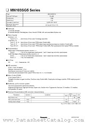 MN103SFG5K datasheet pdf Panasonic