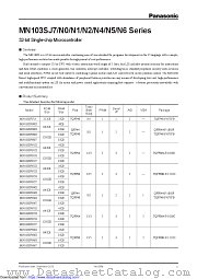 MN103SFN2G datasheet pdf Panasonic