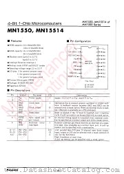 MN15514 datasheet pdf Panasonic