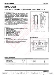 MN3003 datasheet pdf Panasonic