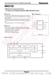 MN3105 datasheet pdf Panasonic