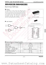 MN4002BS datasheet pdf Panasonic
