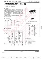 MN40161BS datasheet pdf Panasonic