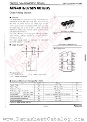 MN4016B datasheet pdf Panasonic