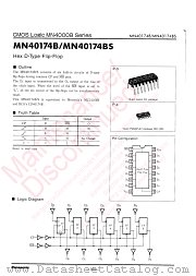 MN40174B datasheet pdf Panasonic