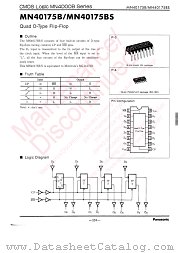 MN40175BS datasheet pdf Panasonic
