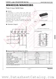 MN4023BS datasheet pdf Panasonic