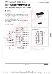 MN4028B datasheet pdf Panasonic