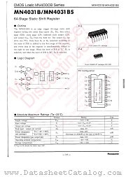 MN4031BS datasheet pdf Panasonic