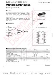 MN4072B datasheet pdf Panasonic