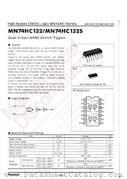 MN74HC132 datasheet pdf Panasonic