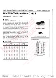 MN74HC147S datasheet pdf Panasonic
