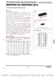 MN74HC151 datasheet pdf Panasonic