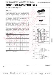 MN74HC153 datasheet pdf Panasonic