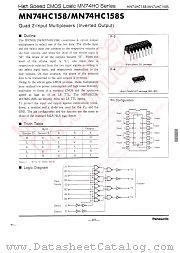 MN74HC158S datasheet pdf Panasonic