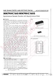 MN74HC160 datasheet pdf Panasonic