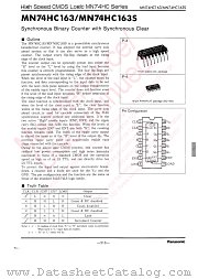 MN74HC163S datasheet pdf Panasonic
