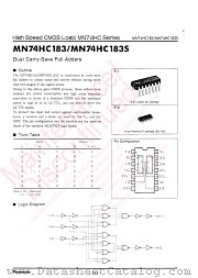 MN74HC183S datasheet pdf Panasonic