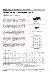 MN74HC195S datasheet pdf Panasonic