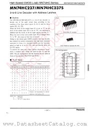 MN74HC237 datasheet pdf Panasonic