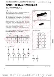 MN74HC241S datasheet pdf Panasonic