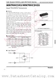 MN74HC243 datasheet pdf Panasonic