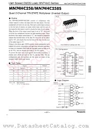 MN74HC258 datasheet pdf Panasonic