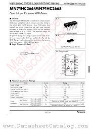MN74HC266S datasheet pdf Panasonic