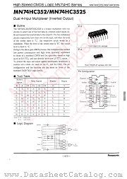 MN74HC352S datasheet pdf Panasonic