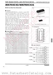 MN74HC42 datasheet pdf Panasonic
