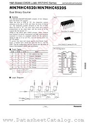 MN74HC4520S datasheet pdf Panasonic