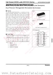 MN74HC4538 datasheet pdf Panasonic
