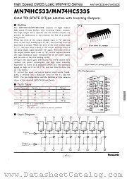 MN74HC533S datasheet pdf Panasonic