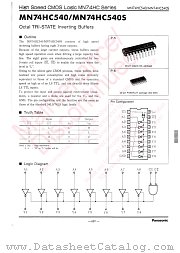 MN74HC540S datasheet pdf Panasonic